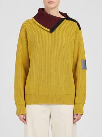 Loewe Dolcevita relaxed fit in lana con zip laterale e toppe