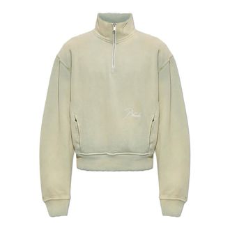 Rhude Hoodies & sweatvesten, Heren, Groen, S, Katoen, Sweatshirt met geborduurd logo