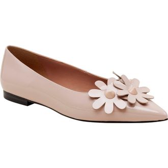 Linea Paolo Narcisus Pointed Toe Flat in Beige Patent at Nordstrom Rack, Size 7.5