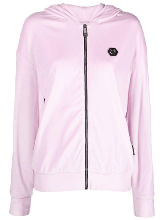 Philipp Plein Hoodie met logopatch - Roze
