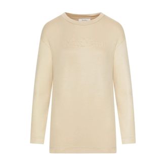 Max Mara Pure Beige Zijde & Nylon Sweatshirt - Dames - Sweatshirts - Beige - XS - Nylon - Hoodies & sweatvesten