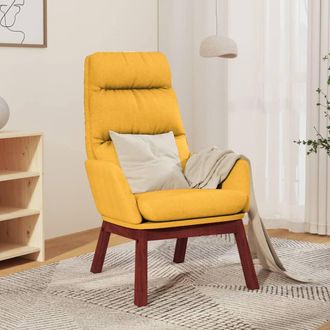 Nova Sill&oacute;n De Relax De Tela Amarillo Mostaza Vidaxl