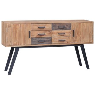 vidaXL Aparador De Madera De Teca Maciza 110x30x75 Cm Vidaxl