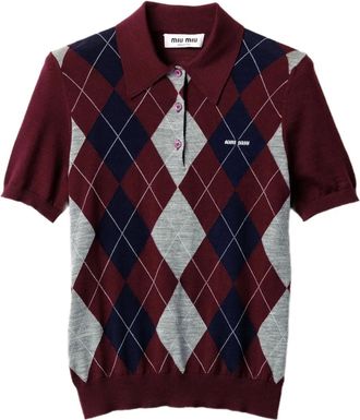 Miu Miu Maglione a rombi - Rosso