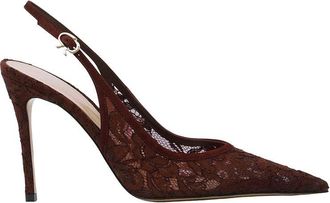 Gianvito Rossi Maroon Lyon Slingback Pumps