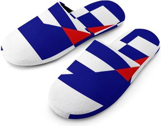 Generic Serb Greek Flag Mens Cozy Memory Foam Slippers Warm Cotton House Shoes Comfy Slipper for Indoor Outdoor