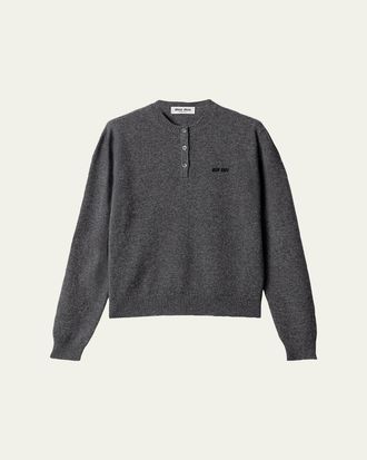 Miu Miu Cashmere Henley Pullover