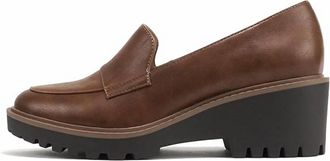 Soda Womens Smart Wedge Loafer In Cognac