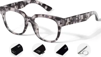 CGID Oversized Clear Lens Fake Glasses Women Men,100% UV400 Protection,Thick Big Square Frame Fashion Eyeglasses