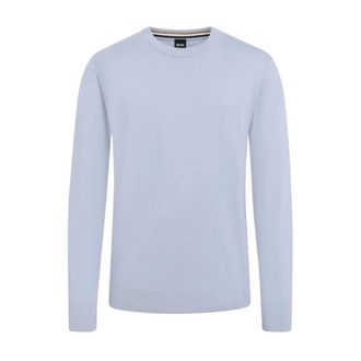 HUGO BOSS Hugo, Round-neck Knitwear, male, Blue, Size: XL Hugo Boss Sweaters