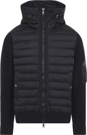 Moncler Black Padded Zip-Up Cardigan