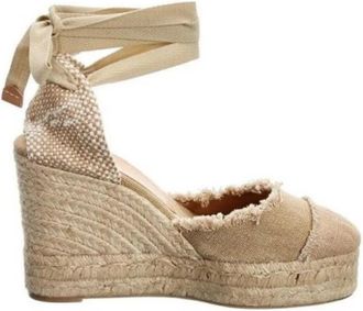 Castaner Catalina Wedge Espadrille - Dames - Sleehakken - Beige - 40 EU - Katoen - Schoenen