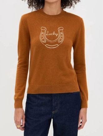 JUMPER 1234 Lucky Crewneck Sweater In Shale Angel