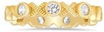 Queen Jewels XO Cubic Zirconia Eternity Band Ring in Gold at Nordstrom Rack, Size 10