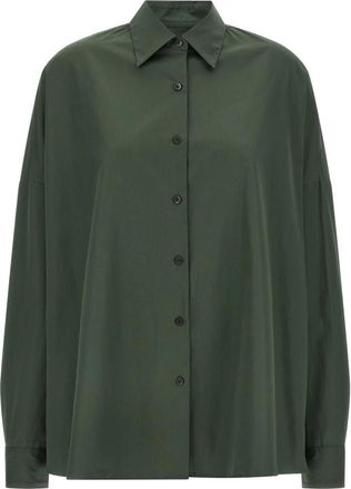 Dries Van Noten Casia Shirt - Dames - Overhemden - Groen - XS - Katoen - Overhemden