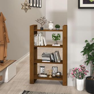 vidaXL Vidaxl - Estanter&iacute;a/divisor Espacios Madera Pino Marr&oacute;n Miel 80x35x125cm