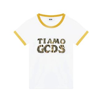 GCDS T-Shirts, female, White, Size: XS T-shirt Gcds