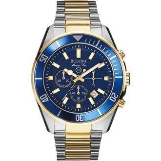 Bulova Marine Star Two-Tone Stainless Steel Bracelet Watch, 43mm at Nordstrom Rack