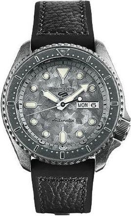 Seiko Mens SEIKO No. 5 Series Retro Automatic Mechanical waterproof Watch Gray Black SRPE79K1