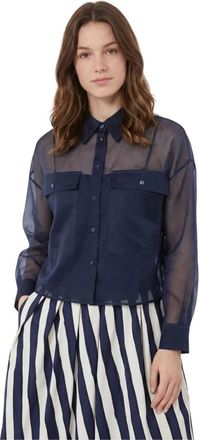 Max Mara Shirts, female, Blue, Size: XS Colomba Blouse