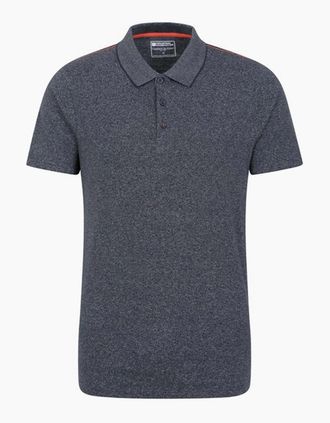 Mountain Warehouse Mens Mountain Warehouse Mens Cordyline Textured Polo Shirt - Navy - Size: 46