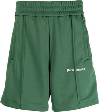 Palm Angels New Classic embroidered track shorts - men - Polyester/Polyester - S - Green