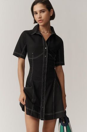 Exquise Contrast Stitch Mini Dress