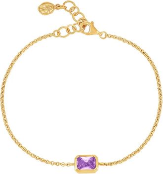 Dower & Hall Bracciale a catena Octagon con ametista - Oro