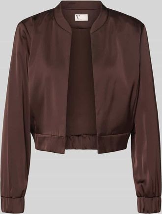 Vera Mont Regular Fit Blazer mit Stehkragen in Dunkelbraun, Gr&ouml;&szlig;e 34