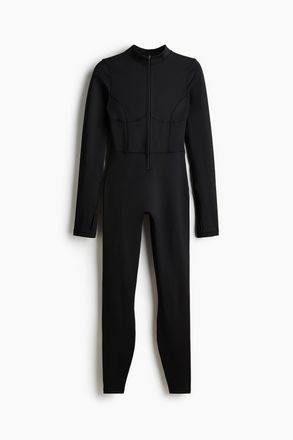 H&M W&auml;rmender Sport-Einteiler mit DryMove - Schwarz