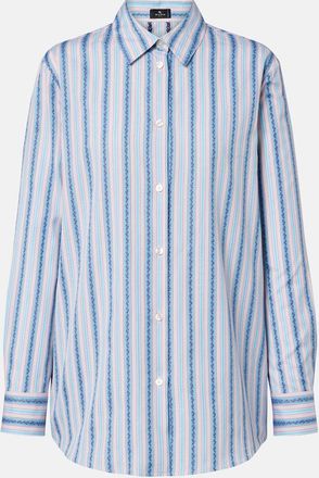 Etro Paisley striped cotton shirt