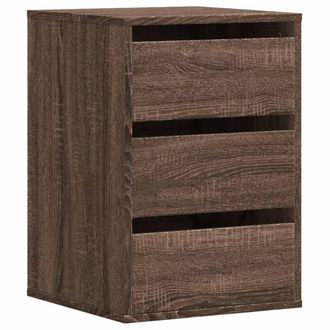 vidaXL Vidaxl Cassettiera Angolo Rovere Marrone 40x41x58cm Legno Multistrato
