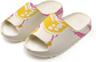 Generic Flamingo Music Slides for Women Men Soft Thick Bottom Coconut Slippers Sandals for Bathroom Beach