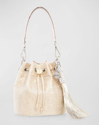 Judith Leiber Piper Medium Crystal Bucket Bag