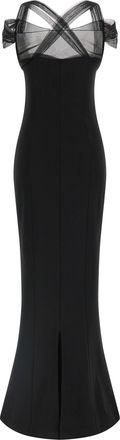 Nensi Dojaka Womens Black Viscose Long Dress