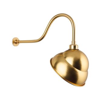 Netlighting Sign 1 Light Outdoor Light Outdoor 9 Reflector Brass IP43 E27 in Gold
