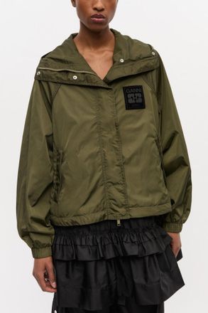 Ganni Green Nylon Jacket - Size XXS/XS Recycled