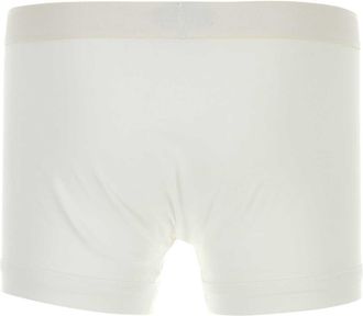 Tom Ford Mens White Stretch Cotton Boxer Exterior: Elastane Intimo Underwear