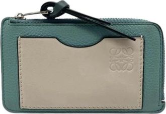 Loewe Pre-owned Portemonnee/Portemonnee - Dames - Vintage Accessoires - Blauw - ONE Size - Leer - Vintage