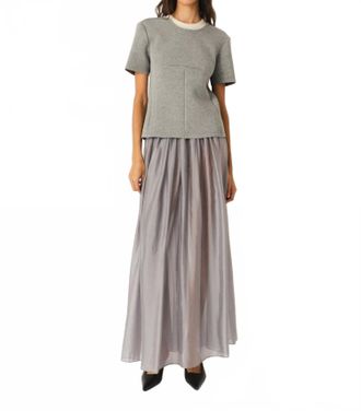 The Garment Nice Short-Sleeve Top In Grey Melange