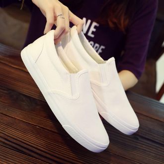 Generic Mens Slip-On Casual Loafers Comfortable Work Shoes Lightweight Breathable Shallow Mouth Design for Everyday Wear White