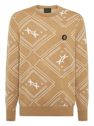 Billionaire Boys Club Wollen pullover met geometrisch patroon - Beige