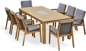 DCB Garden Dcb Garden - Sullana - Conjunto De Comedor De 8 Plazas De Madera De Acacia
