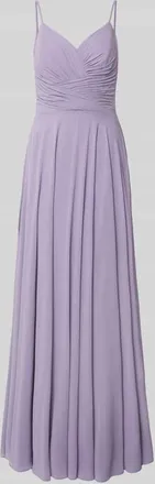 Mascara Abendkleid mit Drapierungen und V-Ausschnitt in Flieder, Gr&ouml;&szlig;e 32