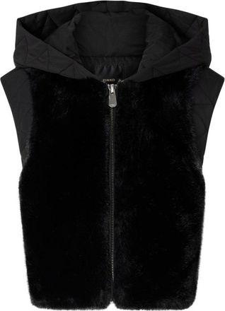 Pinko Plush Faux Fur Hooded Vest