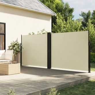 Berkfield Home Retractable Side Awning Cream 180x1200 cm