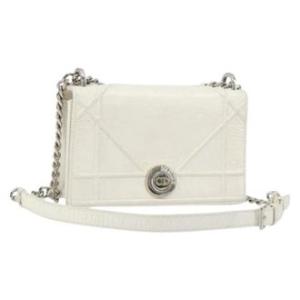 Dior Pre-owned Vintage Schoudertas - Dames - Pre-owned - Wit - Maat: ONE Size Leer