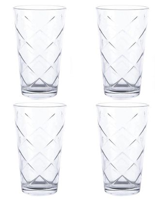 Gibson Home Dnu Gibson Home Lattice 4Pc Glass Tumbler Set