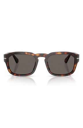 Persol 56mm Pillow Sunglasses in Havana /Dark Grey at Nordstrom