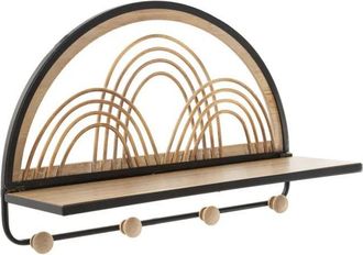 Decorspace Perchero Mural Mauro Ferretti Porto 46 Cm Negro Rat&aacute;n